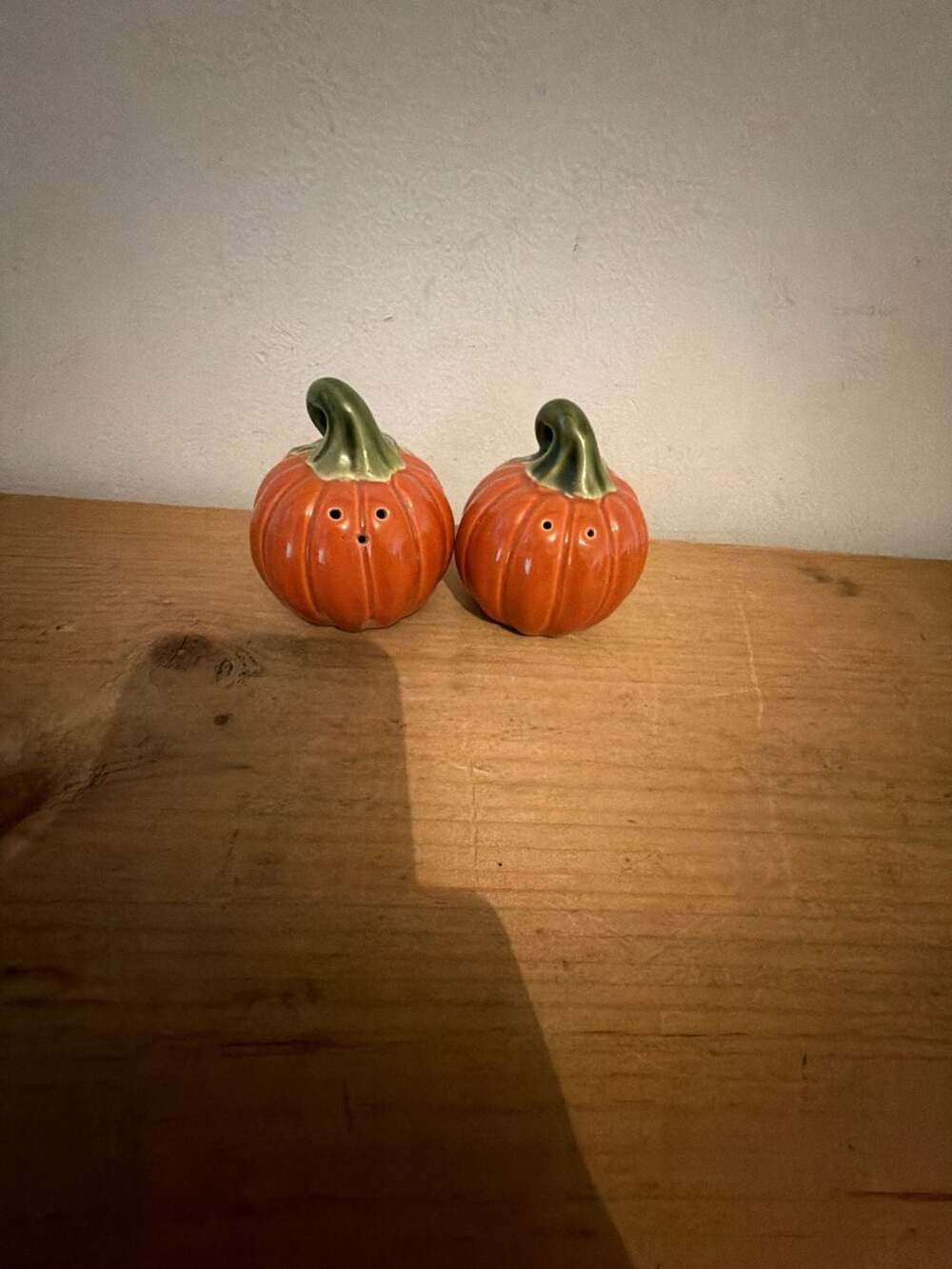 Better Homes and Gardens Pumpkin Salt and Pepper Shakers Ceramic Fall